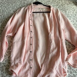 We The Free Light Pink Textured Top